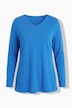 Langarmshirt, oversized, V-Ausschnitt