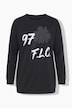 Sweatshirt, Loose Fit, Print in Schwarz/Weiß