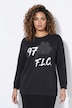 Sweatshirt, Loose Fit, Print in Schwarz/Weiß