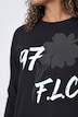 Sweatshirt, Loose Fit, Print in Schwarz/Weiß