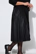 Midi-Jerseykleid, Plissee-Einsatz , A-Linie, Rundhals, 3/4-Arm