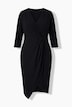 Midikleid, Wickeloptik, V-Ausschnitt, 3/4-Arm