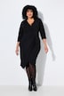 Midikleid, Wickeloptik, V-Ausschnitt, 3/4-Arm