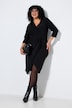 Midikleid, Wickeloptik, V-Ausschnitt, 3/4-Arm