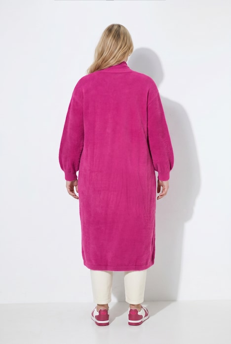 Long-Strickjacke, ohne Verschluss, Langarm