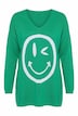 Sweater, relaxed fit, large smiley print