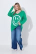 Trui, comfortabele pasvorm, grote smiley