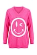 Sweater, relaxed fit, large smiley print