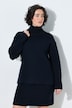 Pullover, Strukturstrick, A-Linie, Rollkragen, Langarm