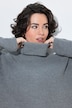 Pullover, Strukturstrick, A-Linie, Rollkragen, Langarm