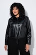 Jacke, Lederoptik, Hemdkragen, Oversized