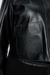 Jacke, Lederoptik, Hemdkragen, Oversized