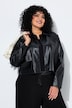 Jacke, Lederoptik, Hemdkragen, Oversized