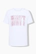 T-shirt, boxy fit, fringed lettering