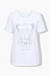 T-Shirt, A-Linie, glänzendes Leoparden-Motiv