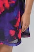 Mesh-mekko, A-linjainen, kauttaaltaan painokuvioitu, läpinäkymätön alusmekko