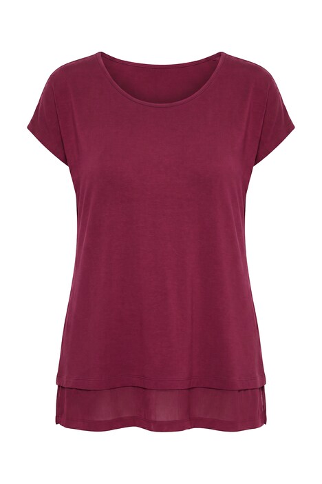 T-Shirt, A-Linie, Chiffon-Saum