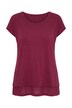 T-Shirt, A-Linie, Chiffon-Saum