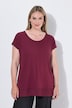 T-Shirt, A-Linie, Chiffon-Saum