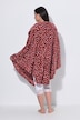 Homewear-Poncho, Plüsch, gemustert, Kragen