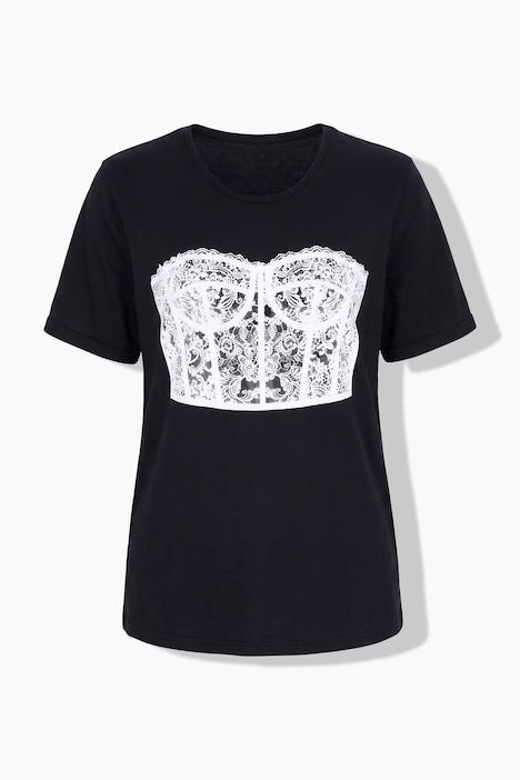 Corset Motif Oversized Short Sleeve Tee