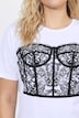 Corset Motif Oversized Short Sleeve Tee