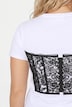 Corset Motif Oversized Short Sleeve Tee