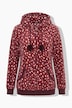 Homewear-Jacke, Plüsch, gemustert, Kapuze, Langarm