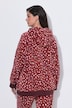 Homewear-Jacke, Plüsch, gemustert, Kapuze, Langarm