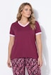 T-Shirt, A-Linie, Streifenbündchen, gerundeter Saum