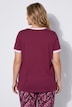 T-Shirt, A-Linie, Streifenbündchen, gerundeter Saum