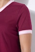 T-Shirt, A-Linie, Streifenbündchen, gerundeter Saum