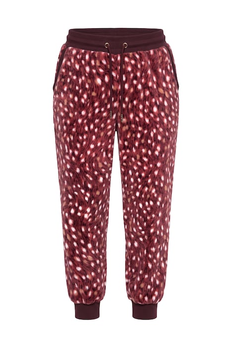 Homewear-Hose, Plüsch, Muster, Elastikbund
