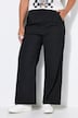Nadelstreifen-Hose, Wide Legs, teilelastischer Bund