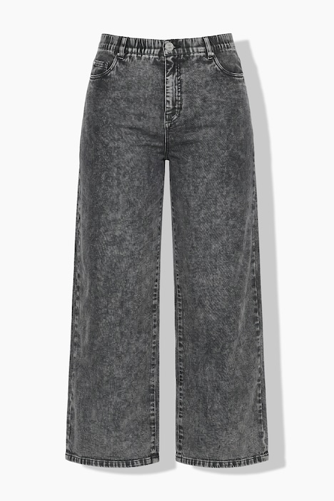 Jeans, Wide Legs, Snow Wash, 5-Pocket