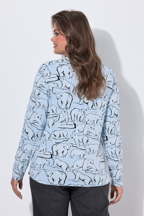 Polar Bear Print Long Sleeve Tee