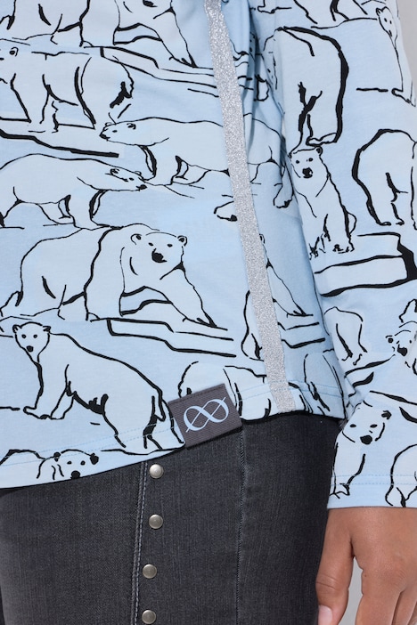 Polar Bear Print Long Sleeve Tee