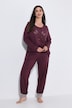 Pyjama avec broderie faon, décolleté rond et manches longues