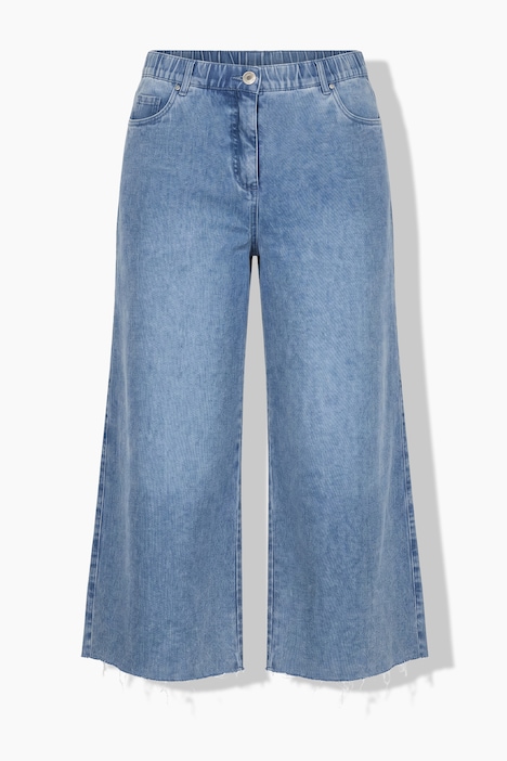 Jeans-Culotte, Wide Legs, cutted Saum