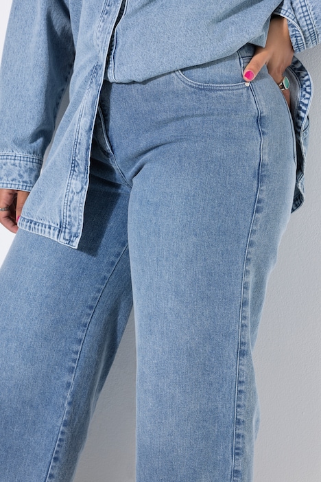 Jeans-Culotte, Wide Legs, cutted Saum