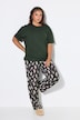 Schlafanzug, Zweiteiler, uni Shirt, lange Hose mit Print