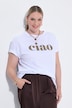 T-Shirt, Boxy Fit, Leo-Schriftzug