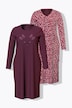 Bigshirts, 2er-Pack, Rundhals/V-Ausschnitt, Langarm