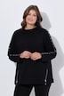 Strucktur Sweatshirt, Langarm, Stehkragen