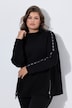 Strucktur Sweatshirt, Langarm, Stehkragen