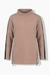 Structuur sweatshirt, lange mouw, opstaande kraag
