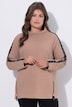 Structuur sweatshirt, lange mouw, opstaande kraag