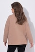 Structuur sweatshirt, lange mouw, opstaande kraag