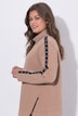 Structuur sweatshirt, lange mouw, opstaande kraag