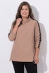Structuur sweatshirt, lange mouw, opstaande kraag